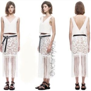 Self Portrait v neck cropped top 0